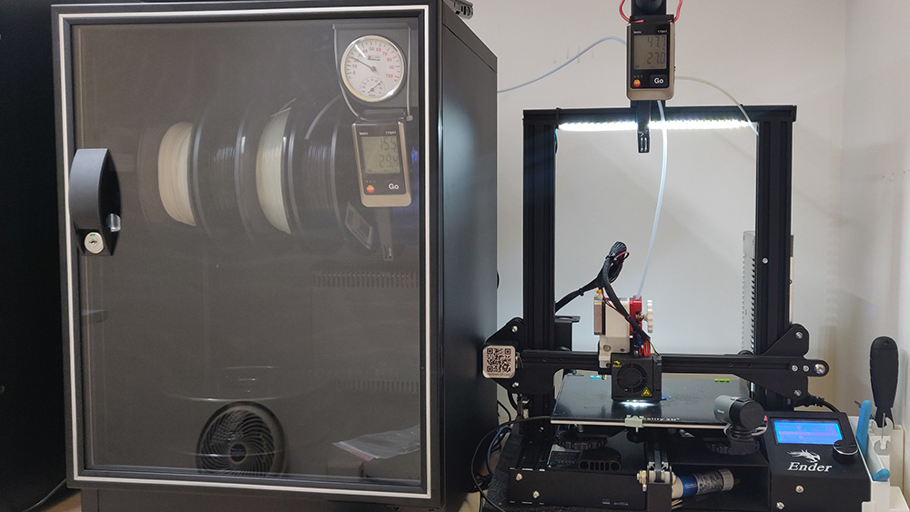 StatPro 3D Printing Filament Dry Cabinet In Use