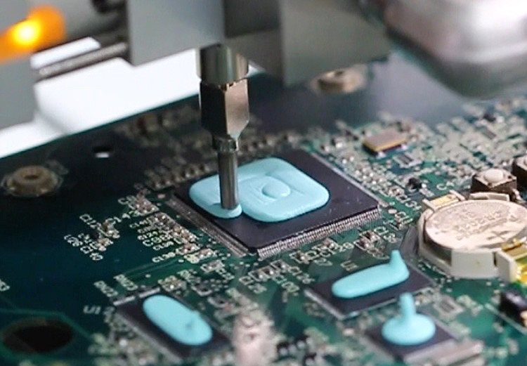 Thermal Gap Filler applied to a circuit board